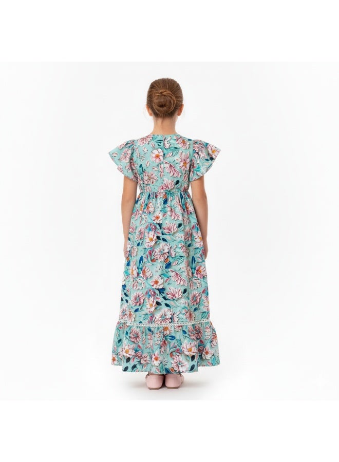 D'Daniela D' Daniela - Enchanted Florals Abaya Dress - Multicolor - Image 3